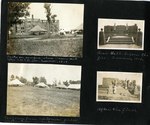 1914: Russ Hall, before and after the fire by Unknown