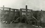 1914-06-29: Russ Hall after the fire in June of 1914 by Unknown