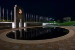 2004: Oval Reflecting Pool at the Veterans Memorial at night by Turner, Malcolm