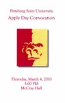 Apple Day Convocation, 2010 by Pittsburg State University
