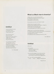 "What is a Black Man in America," 1974 by Kansas State College of Pittsburg