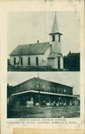 Presbyterian Church and Commercial Hotel in Weir, Kansas by Ira Clemens