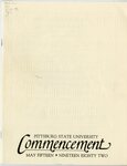 Pittsburg State University Annual Commencement, 1982