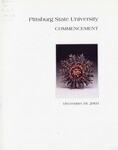 Pittsburg State University Annual Commencement, Dec 2003