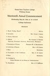Kansas State Teachers College Nineteenth Annual Commencement, May 1923 by Kansas State Teachers College