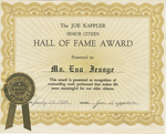 Certificate, 1980 July 20, Joe Kappler by Joe Kappler