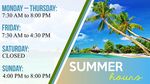 2018 Summer Hours by Leonard H. Axe Library
