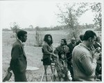 F10_E06_02 "The Learning Tree" actors waiting to film Sarah's (Newt's mother) burial scene on location in Bourbon and Linn counties, Kansas by Unknown