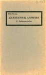 26th Series Questions & Answers by E. Haldeman-Julius