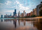 A Reflected Chicago Along the Lake Michigan Waters by Addison Hinterweger
