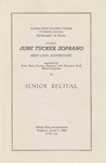 June Tucker, Soprano by Kansas State Teachers College