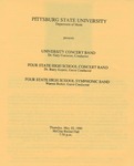 University Concert Band, Four State High School Concert Band, and Four State High School Symphonic Band
