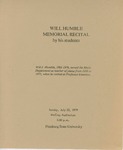 Will Humble Memorial Recital by his Students