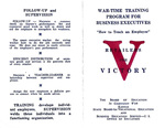 War-Time Training Program for Business Executives and Ration Books by Board of Education and Office of Price Administration