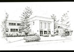 Student Center Drawing by Connie Kays