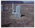 F 281 Bevan Cemetery, Side view of Matthew H. Bevan and Etta Bevan Wayland's headstones by Unknown