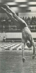 Rod Bolay of KSC Swim Team, Dives by Kansas State Teachers College